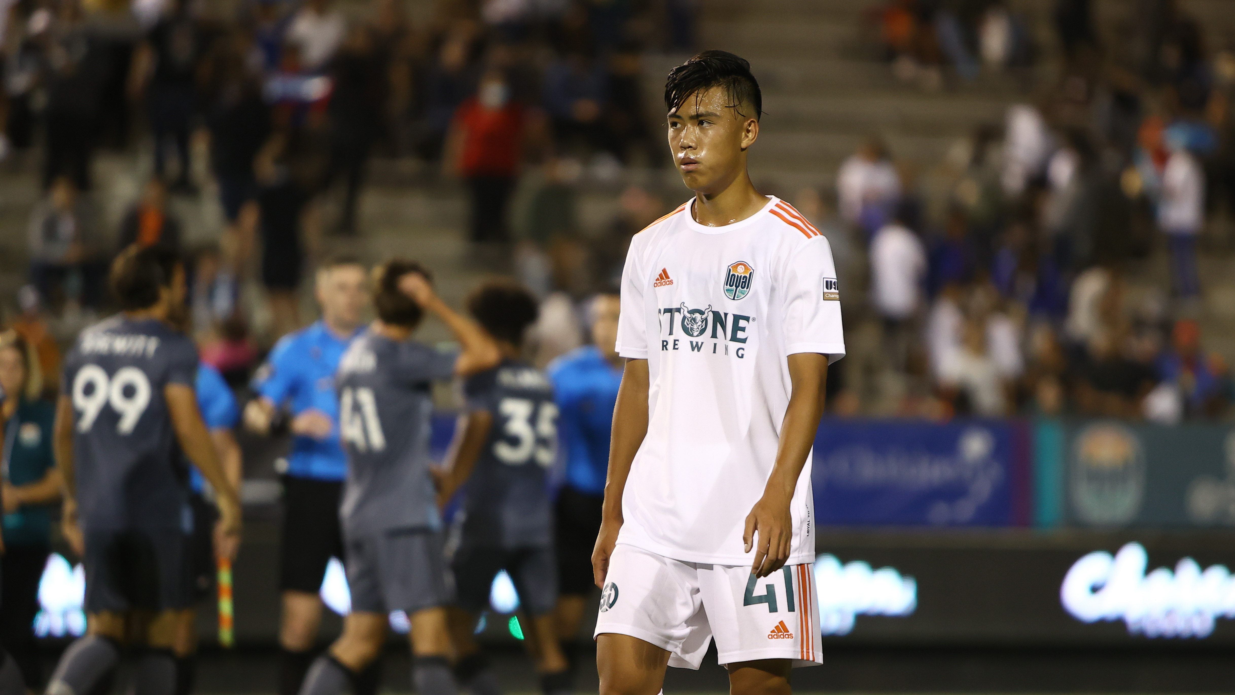 16-year-old Ian Mai plays in his first ever pro match against the Tacoma Defiance. 