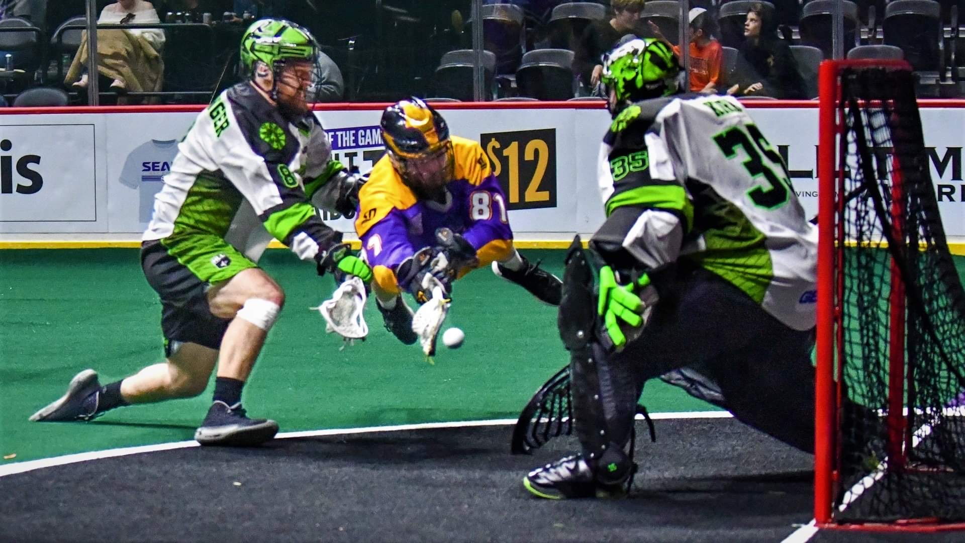 San Diego Seals score a goal in their most recent game on Mar. 7, 2020, part of a 19-6 record-breaking victory.