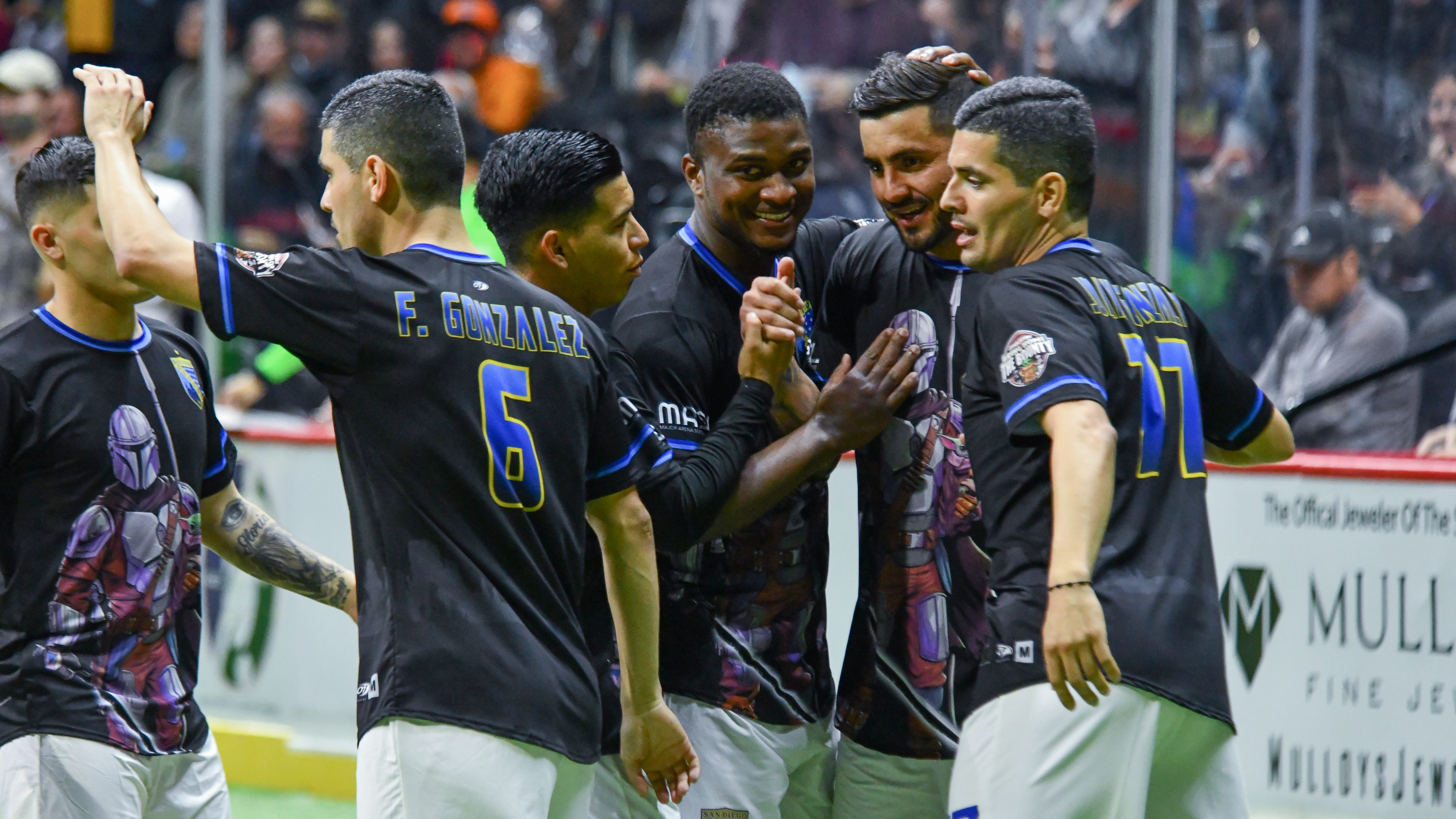 San Diego Sockers score a goal in their 9-3 victory over the Tacoma Stars on Jan. 29. 